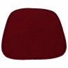 coussin rouge pour chaise scandinave